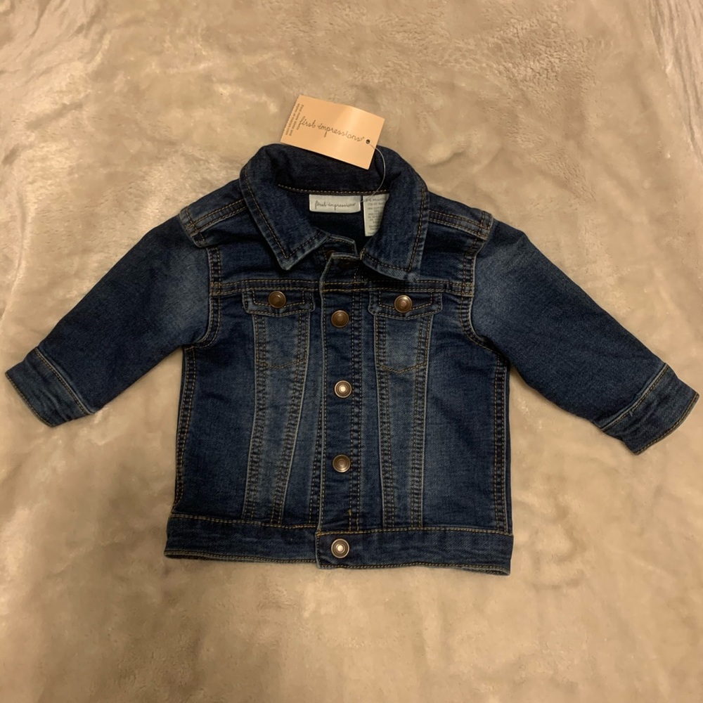 First impressions denim jacket sz 3-6months
